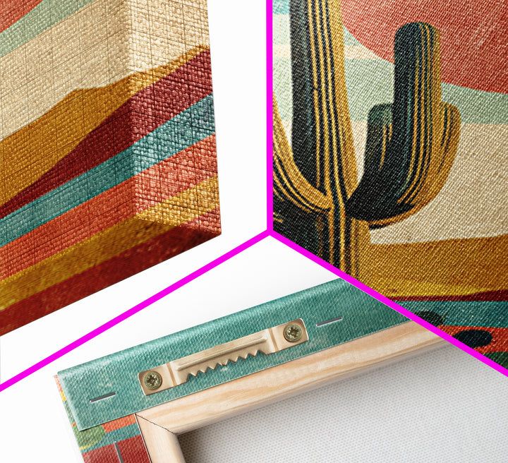 Mexico Cactus and Sun Travel Poster Canvas Print, Travel Poster(2), Home Decor, Living Room Decor, Voyage, Coastal Wall Art, TPO-2x3-29
