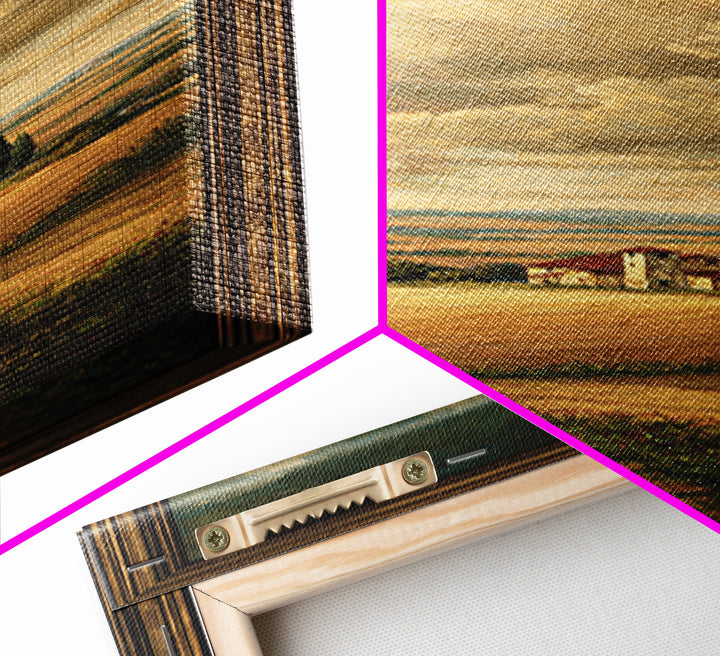 Barn and Farmland Canvas Print, Traditional Art, Boho, Living Room Decor, Fine Art, Classic, Indian Wall Art, Japanese Decor, TRA-1x3-35