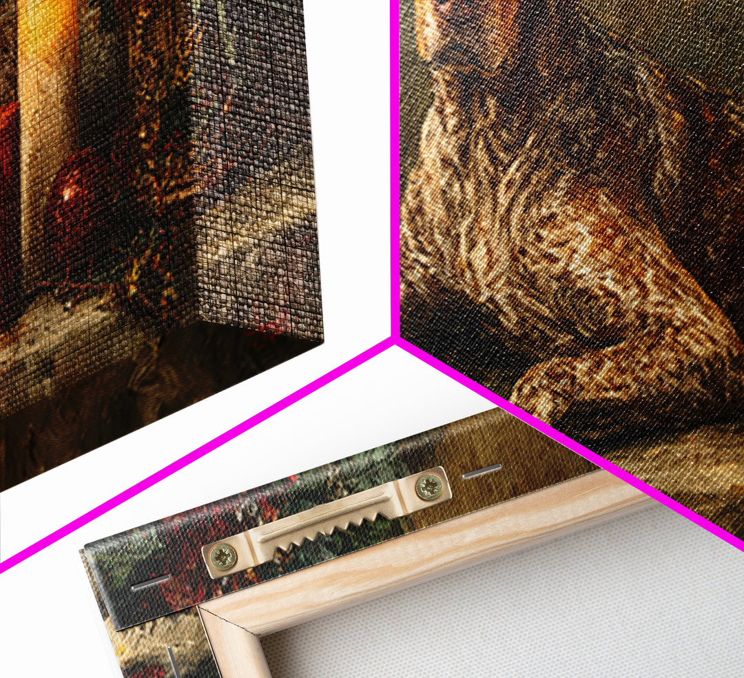 Hunting Dog Portrait Canvas Print, Traditional Art, Wall Art, Living Room Decor, Oil Painting, Classic, Artwork, Original Art, TRA-2x1-32