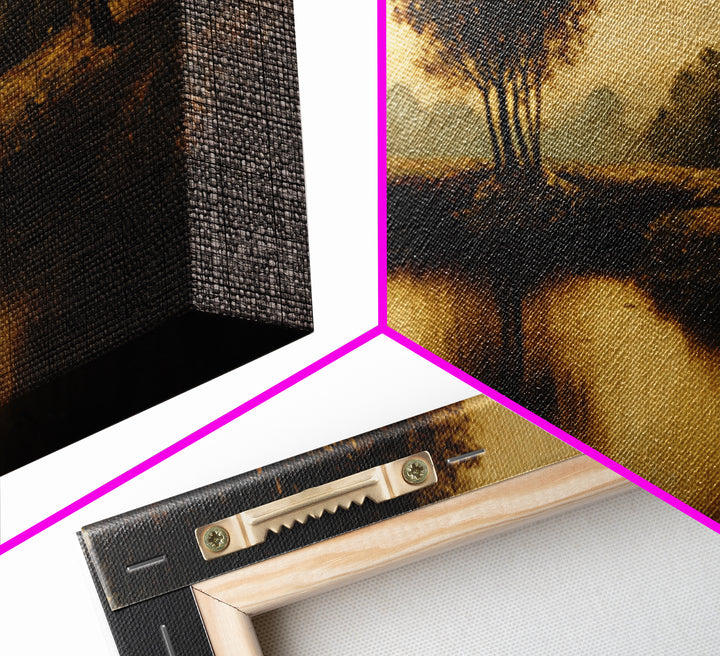 Classic Oil Painted Landscape Canvas Print, Traditional Art, Japanese Art, Living Room Decor, Fine Art, Classic, Gallery Decor, TRA-2x1-69