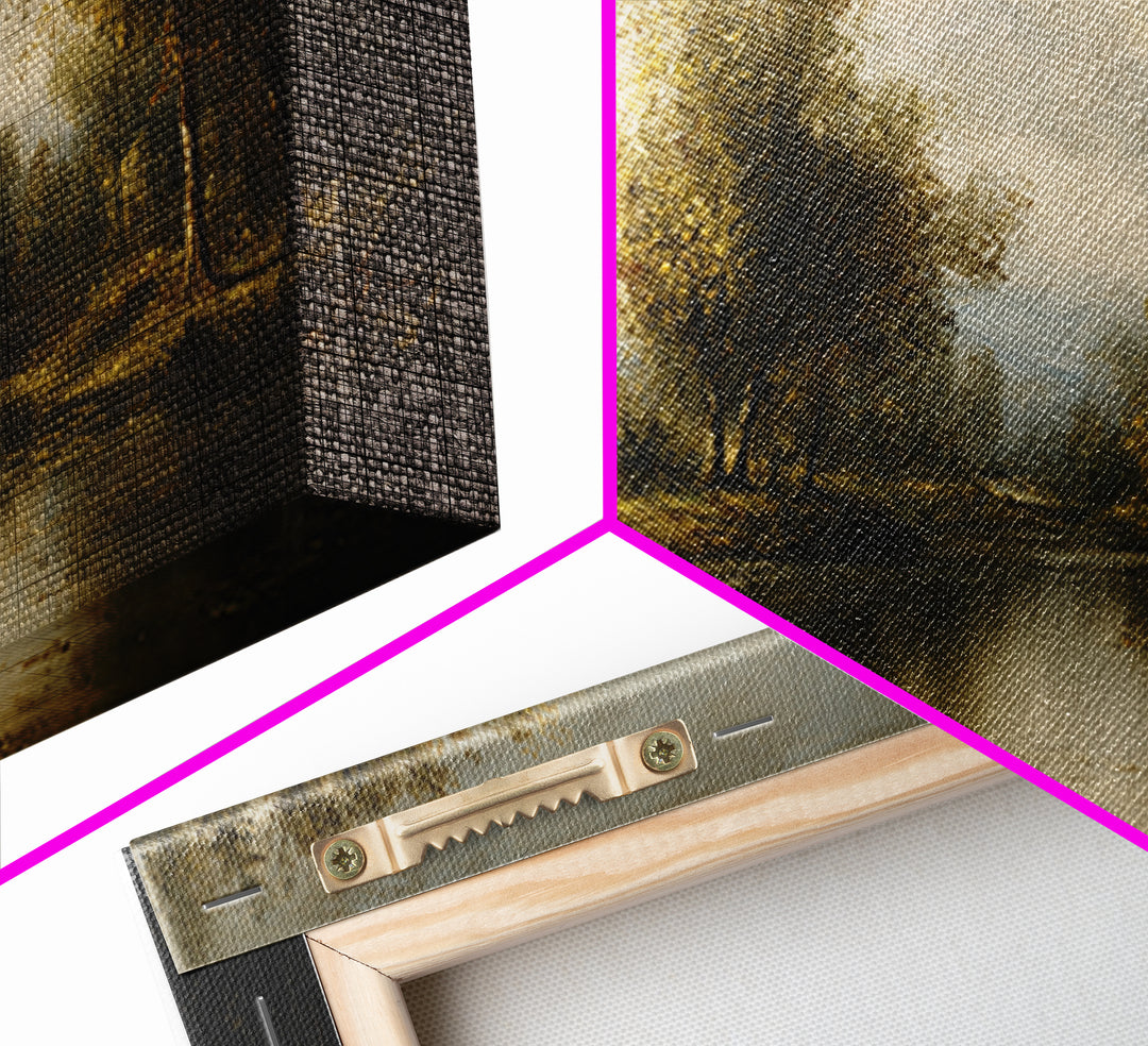 Classic Oil Painted Landscape Canvas Print, Traditional Art, Japanese Art, Living Room Decor, Fine Art, Classic, Gallery Decor, TRA-2x1-93