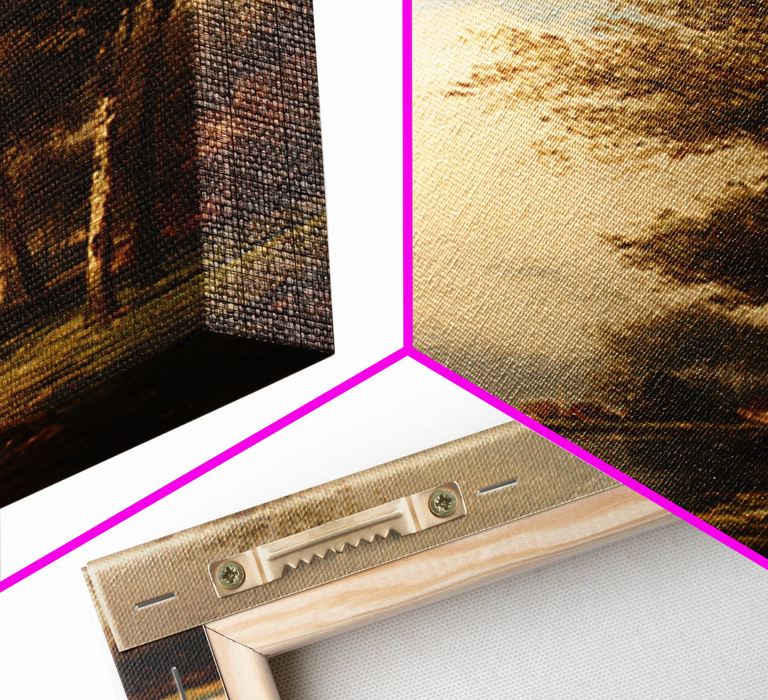 Classic Oil Painted Landscape Canvas Print, Traditional Art, Furry Art, Living Room Decor, Fine Art, Classic, Fine Art Print, TRA-2x3-81