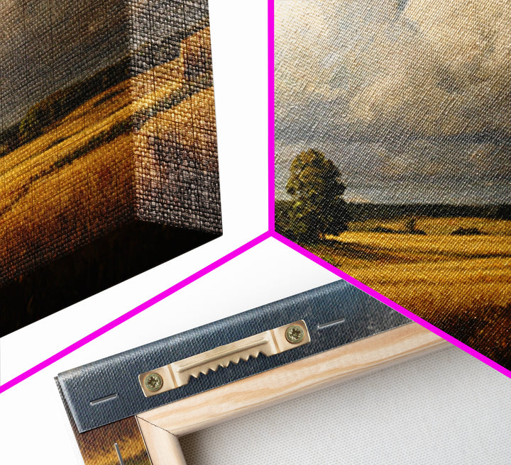 Barn and Farmland Canvas Print, Traditional Art, Painting, Living Room Decor, Fine Art, Classic, Art Commissions, Japanese Art, TRA-3x2-75