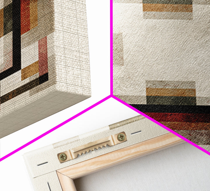 Geometric Border Design by Global Textiles Canvas Print, Tribal Art, Minimalist Decor, Living Room Decor, Fine Art, Tribal, TRI-1x1-92