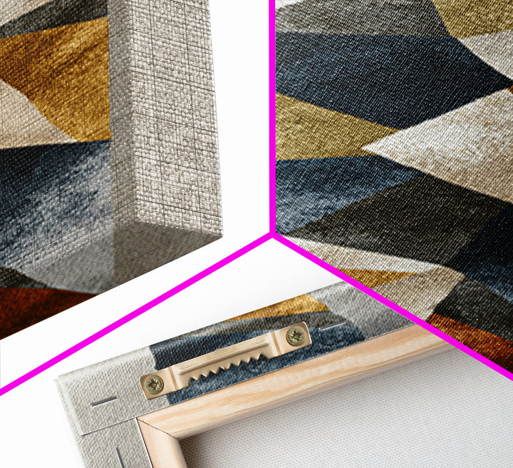 Earth Tone Geometric Pattern by Woven Cloth Canvas Print, Tribal Art, Living Room Decor, Abstract Art, Tribal, TRI-1x3-86