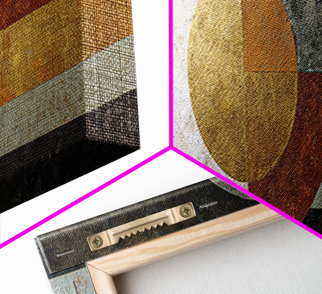 Geometric Border Design by Global Textiles Framed Canvas Print, Tribal Art, Abstract Art, Living Room Decor, Fine Art, Tribal, TRI-3x1-84
