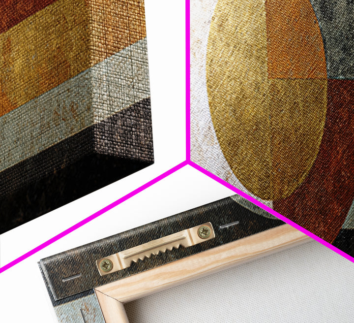 Geometric Border Design by Global Textiles Framed Canvas Print, Tribal Art, Abstract Art, Living Room Decor, Fine Art, Tribal, TRI-3x1-84