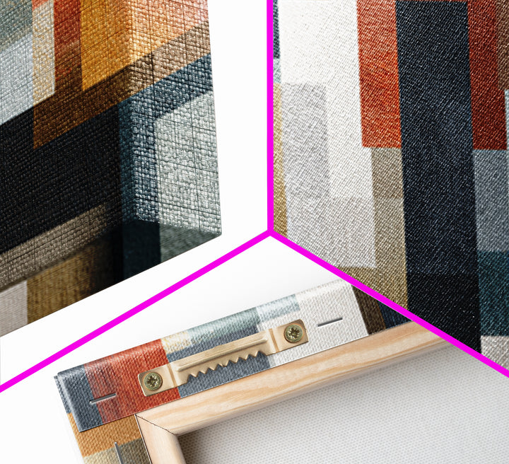 Earth Tone Geometric Pattern by Woven Cloth Canvas Print, Tribal Art, Minimalist Decor, Living Room Decor, Fine Art, Tribal, TRI-3x2-30
