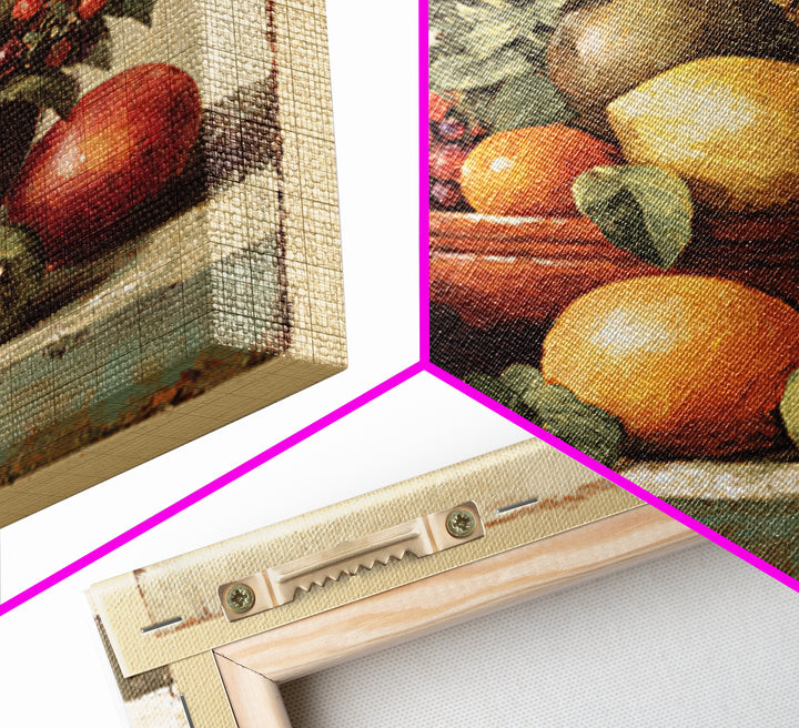 Tropical Fruit Market Arrangement Framed Canvas Print, Tropical Art, Neutral Decor, Living Room Decor, Fine Art, Tropic, TRO-1x1-63