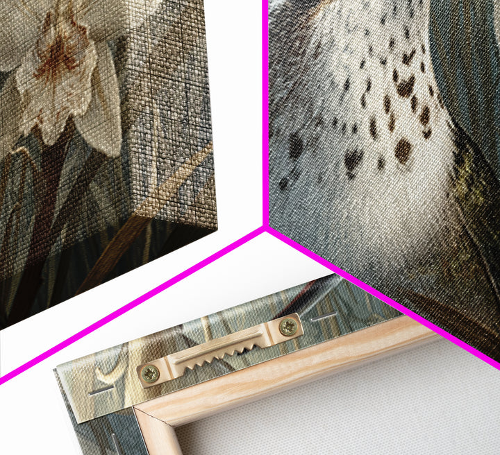 Orchid and Hummingbird Composition Framed Canvas Print, Tropical Art, Minimalist Decor, Living Room Decor, Fine Art, Tropic, TRO-2x1-30