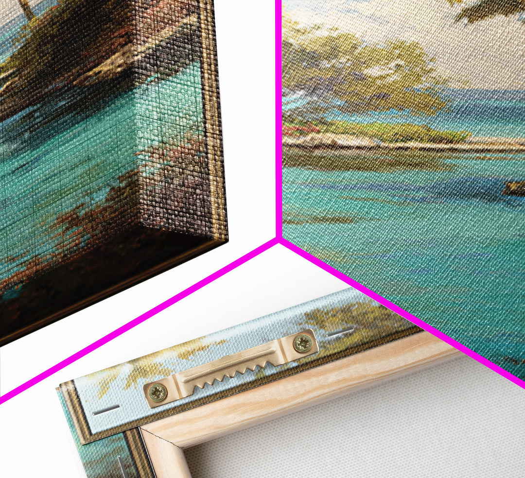 Tropical Lagoon with Turquoise Water Canvas Print, Tropical Art, Wall Art Prints, Living Room Decor, Fine Art, Tropic, TRO-2x3-39