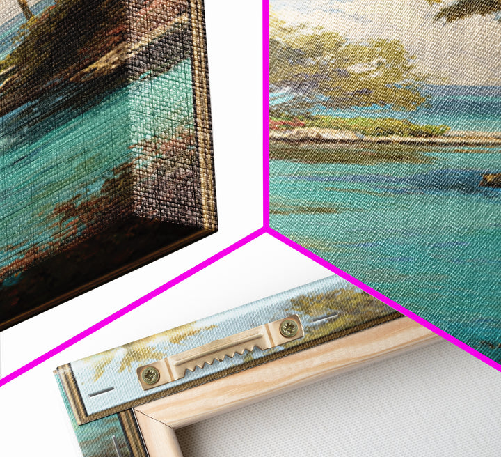 Tropical Lagoon with Turquoise Water Canvas Print, Tropical Art, Wall Art Prints, Living Room Decor, Fine Art, Tropic, TRO-2x3-39