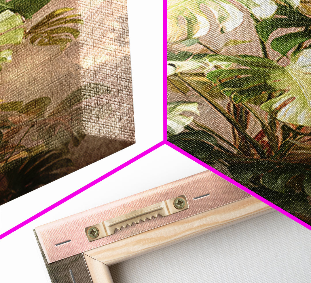 Lush Monstera Leaves Canvas Print, Tropical Art, Beach Decor, Living Room Decor, Oil Painting, Tropic, Fine Art Print, TRO-2x3-57