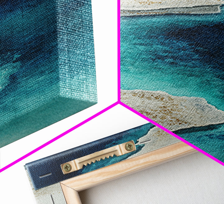 Tropical Lagoon with Turquoise Water Framed Canvas Print, Tropical Art, Gallery Wall Art, Living Room Decor, Fine Art, Tropic, TRO-2x3-87