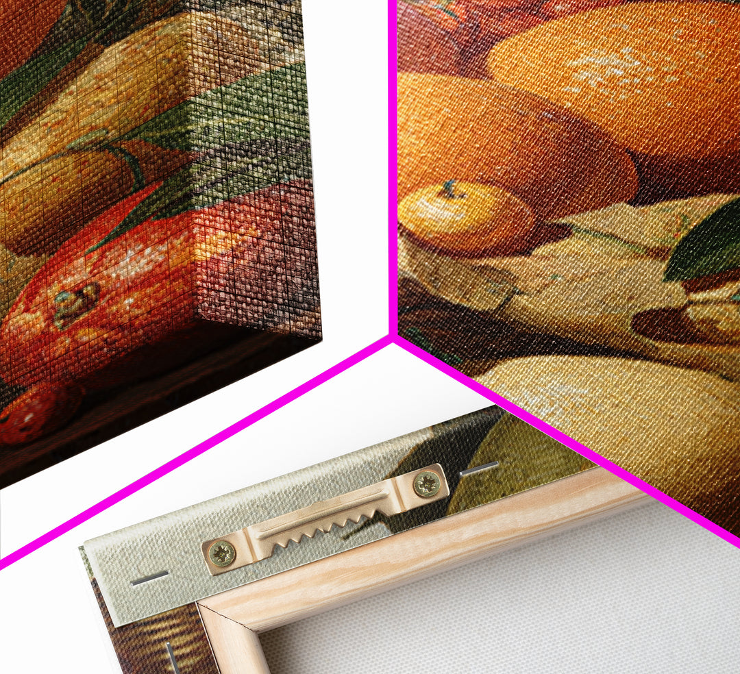 Tropical Fruit Market Arrangement Canvas Print, Tropical Art, Botanical Art, Living Room Decor, Oil Painting, Tropic, TRO-2x3-95