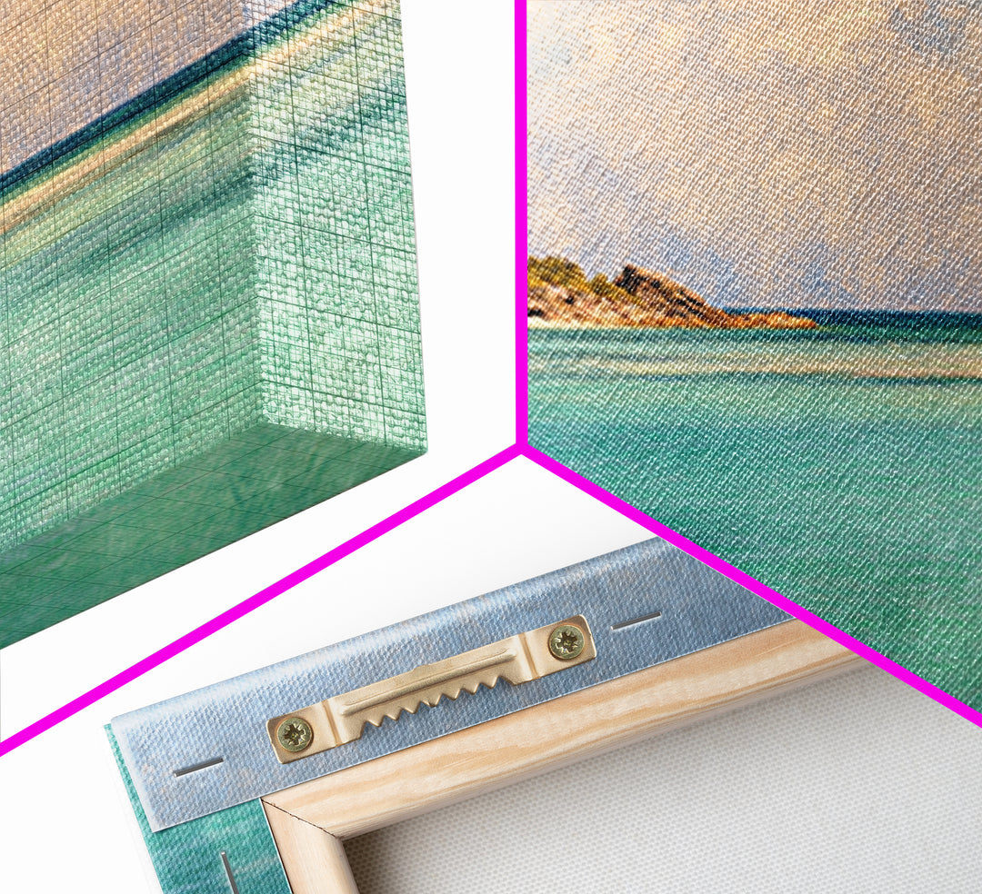 Tropical Lagoon with Turquoise Water Framed Canvas Print, Tropical Art, Room Decor, Living Room Decor, Fine Art, Tropic, TRO-3x2-35