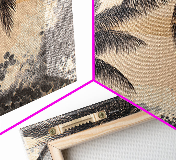 Palm Tree Silhouettes Canvas Print, Tropical Art, Room Decor, Living Room Decor, Fine Art, Tropic, Printable, TRO-3x2-56