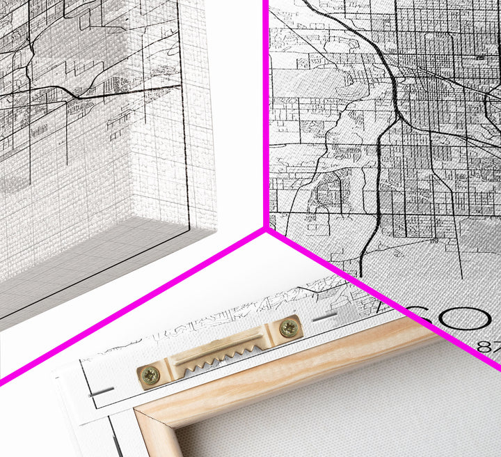 Tucson Street Map, Arizona Map, City Map Print, Modern Wall Art, Wall Art, Canvas Print, Minimal Wall Art, Family Gift, Travel Wall Décor