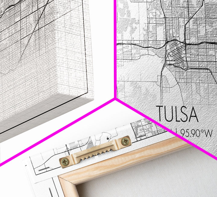 Tulsa City Map, Oklahoma Art, Map Print, Modern Wall Art, Wall Art, Canvas Art, Modern Office Art, Gift For Realtor, Home Décor Prints
