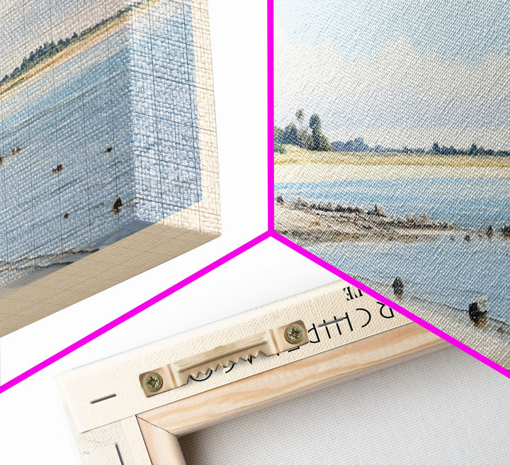 Bazaruto Archipelago Travel Art Framed Canvas Print, COUNTRY Wall Decor, Home Decor, Travel Poster, Vintage Wall Art, Watercolor Painting