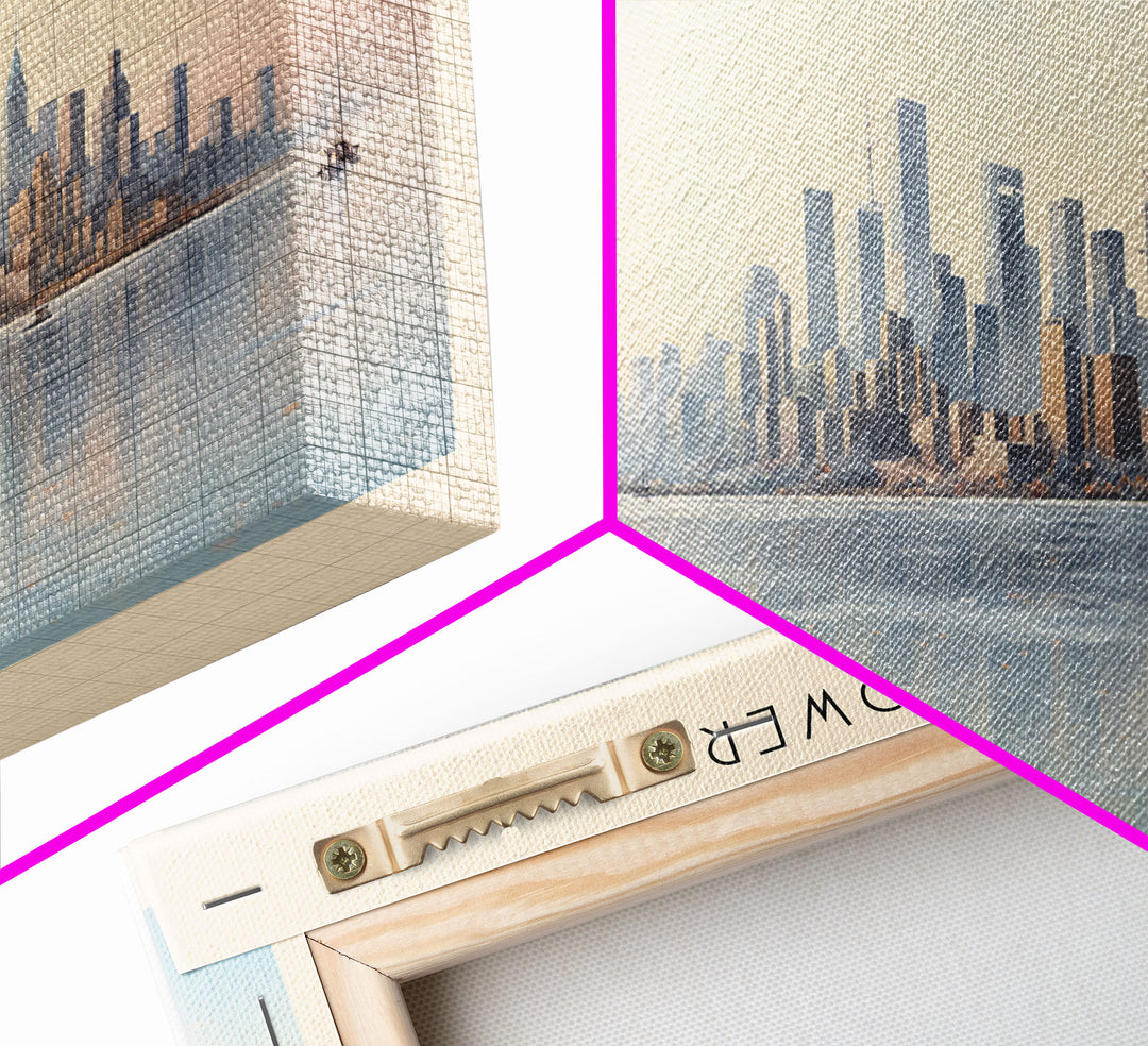 CN Tower Framed Canvas Print Travel Poster | Wall Art | Home Decor | Gift For Travel Lover | Wall Hanging | Original Art