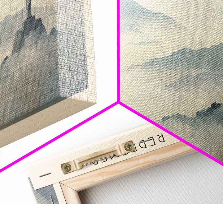 Christ the Redeemer Travel Art Framed Canvas Print, COUNTRY Wall Decor, Home Decor, Travel Poster, Vintage Wall Art, Watercolor Painting