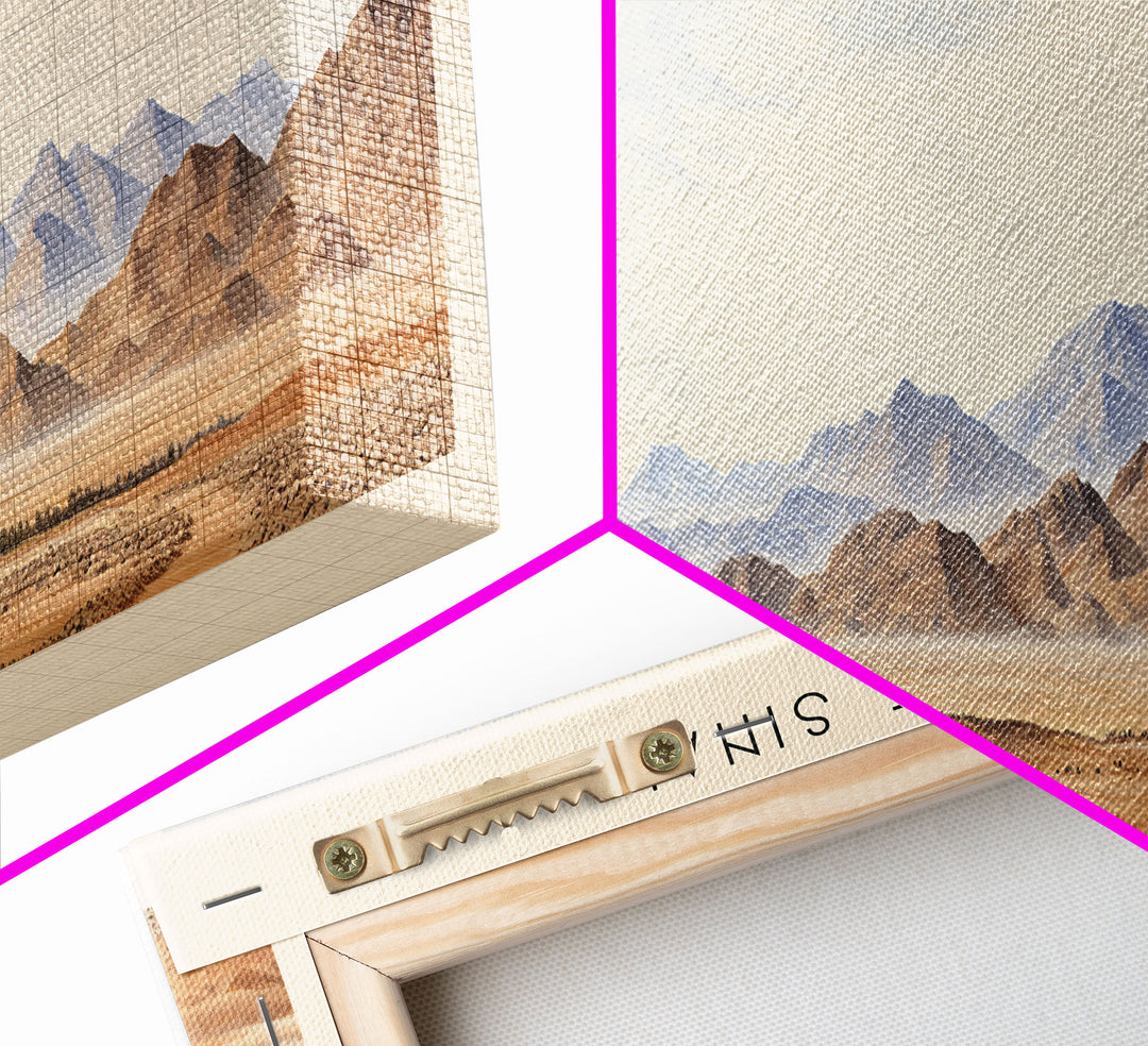 Mount Sinai Retro Style Travel Poster - Framed Canvas Print - COUNTRY Travel Decor | Vintage Style Home Decor - Travel Print - Wall Art