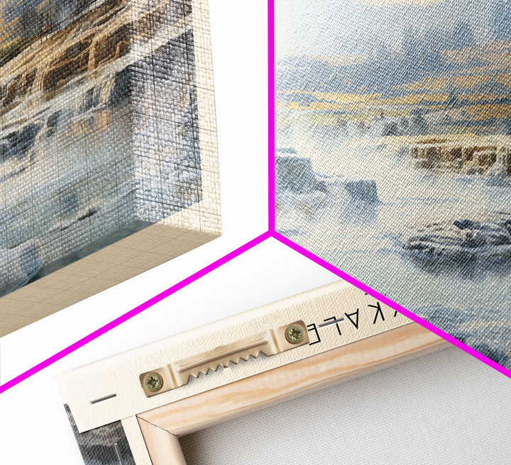 Pamukkale Travel Print Wall Art, Travel Poster Print, Retro Style COUNTRY Home Decor, Wall Hanging, Travel Gift Idea, Unique Metal Art