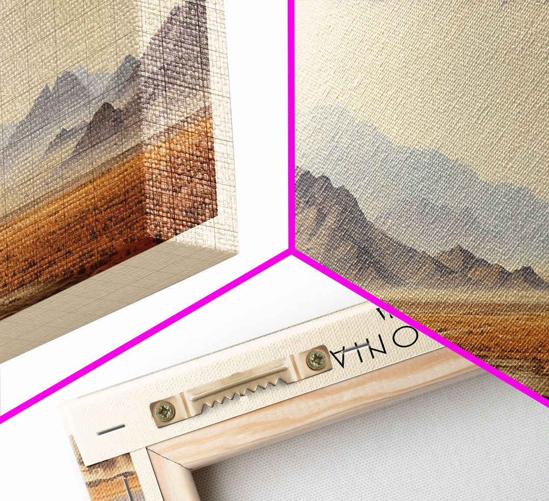 Patagonia COUNTRY Travel Poster Print, Framed Canvas Print, COUNTRY Travel Art, Wood Framed Art, Wall Hanging, Home Decor