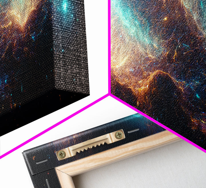 Galaxy canvas print, trippy stars and night sky, universe, cool wall art, unique wall art