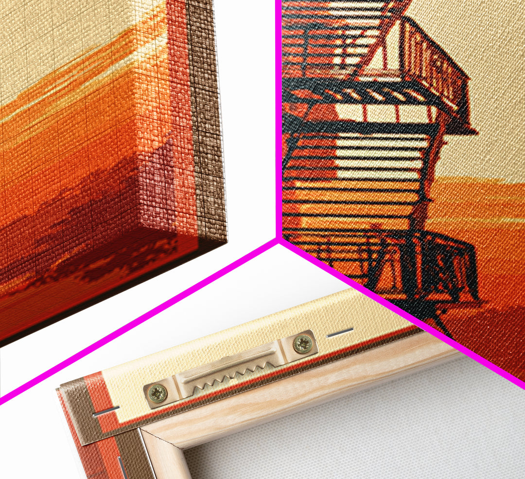 Fire Escape Silhouette Canvas Print, Urban Art, Luxury Decor, Living Room Decor, Fine Art, Urban, Oil Painting, URB-1x3-86