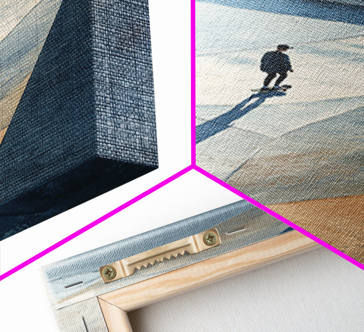 Skateboarder Crossing a Concrete Plaza Canvas Print, Urban Art, Gallery Decor, Living Room Decor, Fine Art, Urban, URB-2x3-15