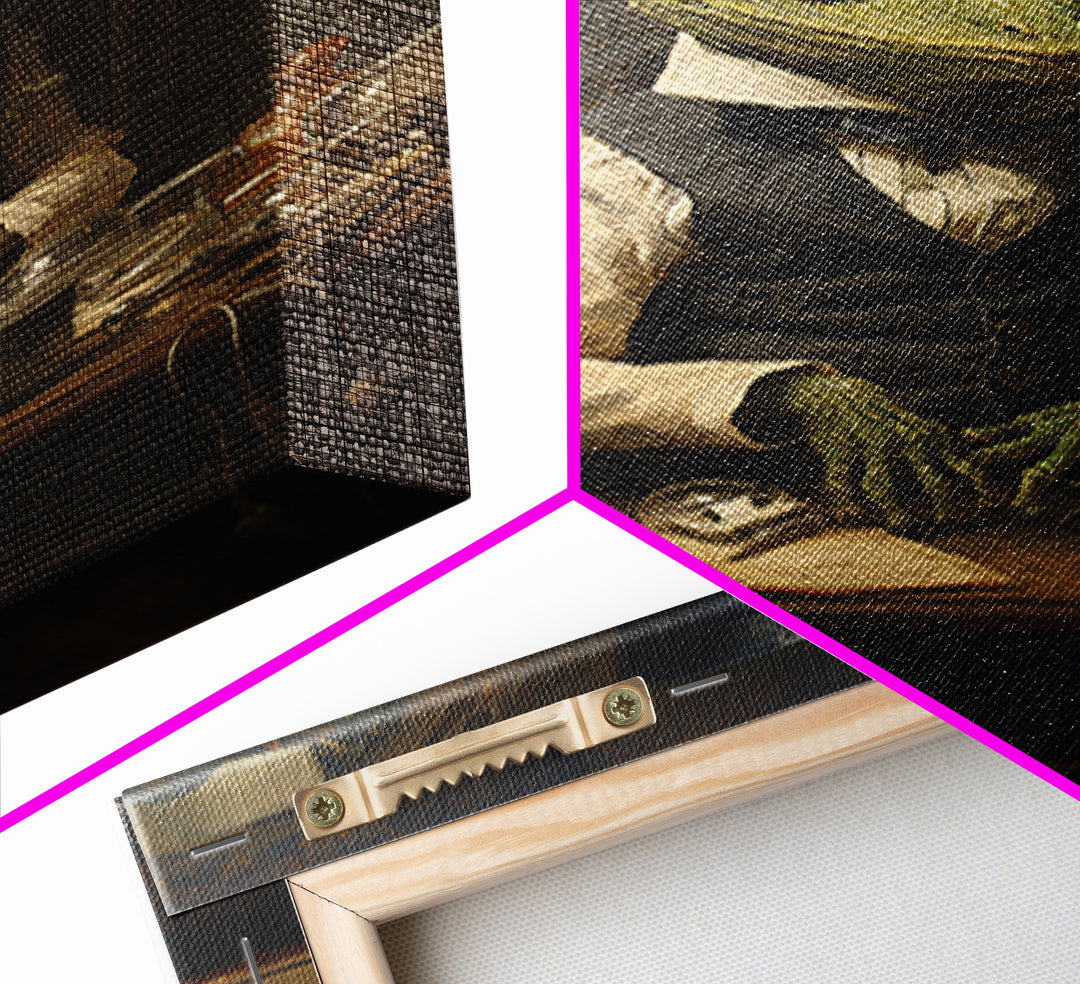 Gecko Watchmaker, Victorian Animal Portrait, Halloween Art, Gothic Whimsy Decor, Anthropomorphic Costume Art