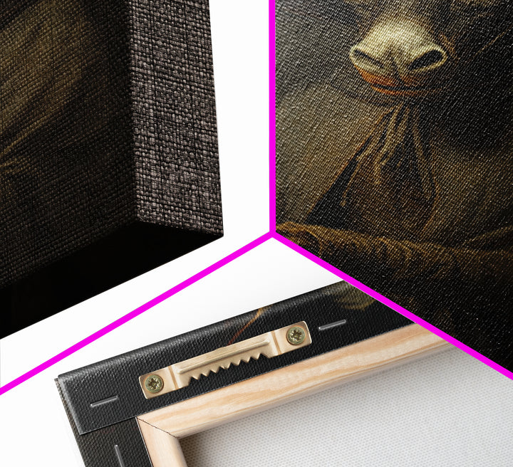 Donkey Coachman, Victorian Animal Portrait, Halloween Art, Gothic Whimsy Decor, Anthropomorphic Costume Art