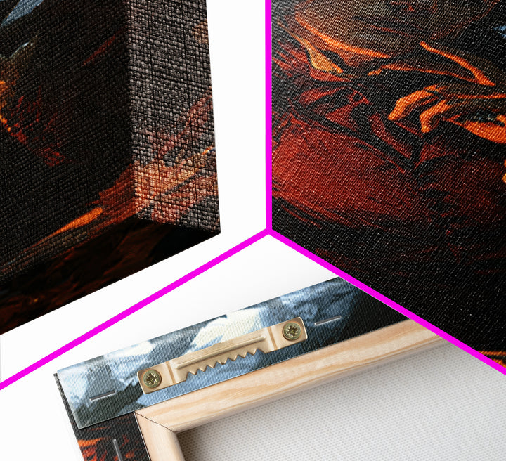 The Raven-Feather Quill, Dark Academia Wall Art, Vertical Wall Art, Canvas Print, Gothic Wall Decor, Halloween Portrait Art, Horror Wall Art