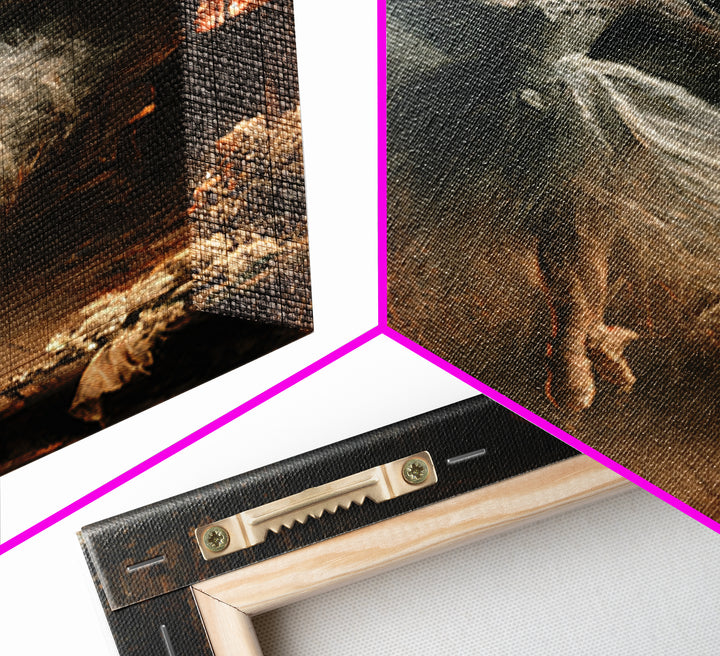 The Phantom Ballerina, Victorian Gothic Art, Vertical Wall Art, Canvas Print, Gothic Wall Decor, Halloween Portrait Art