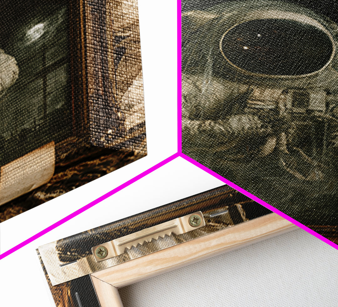 The Astronaut Ghost, Dark Academia Wall Art, Vertical Wall Art, Canvas Print, Gothic Wall Decor, Halloween Portrait Art