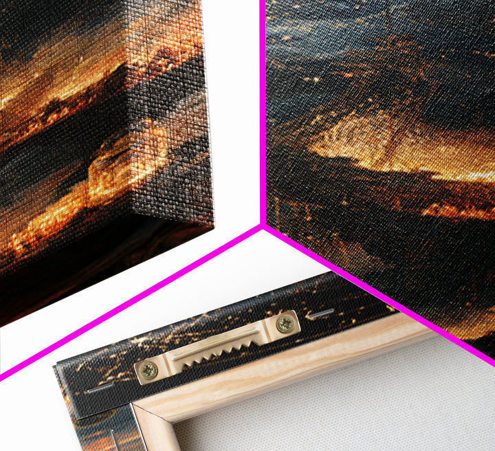 The Candelit Ark Of Forgotten Stars, Victorian Horror Portrait, Tall Narrow Wall Art, Framed Canvas Print, Gothic Wall Decor