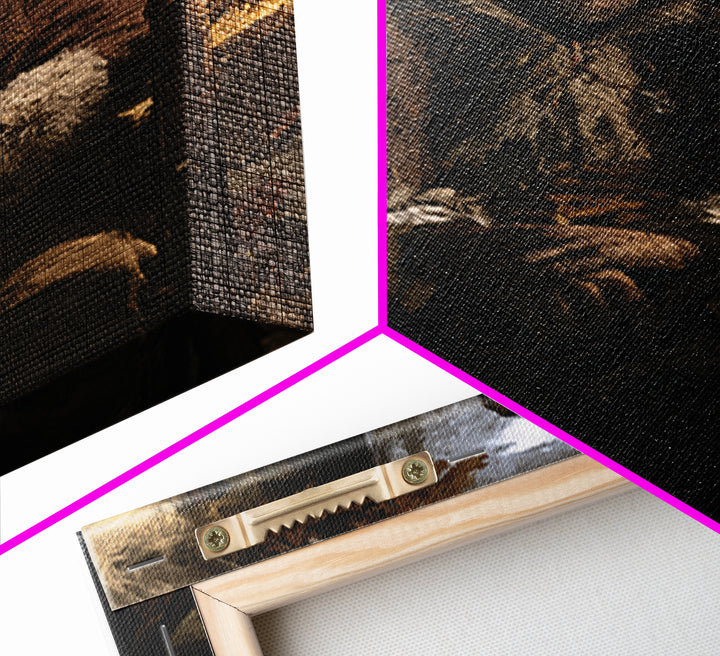 The Midnight Gamekeeper, Victorian Werewolf Portrait, Vertical Canvas Print, Antique Style Decor, Classic Monster Art