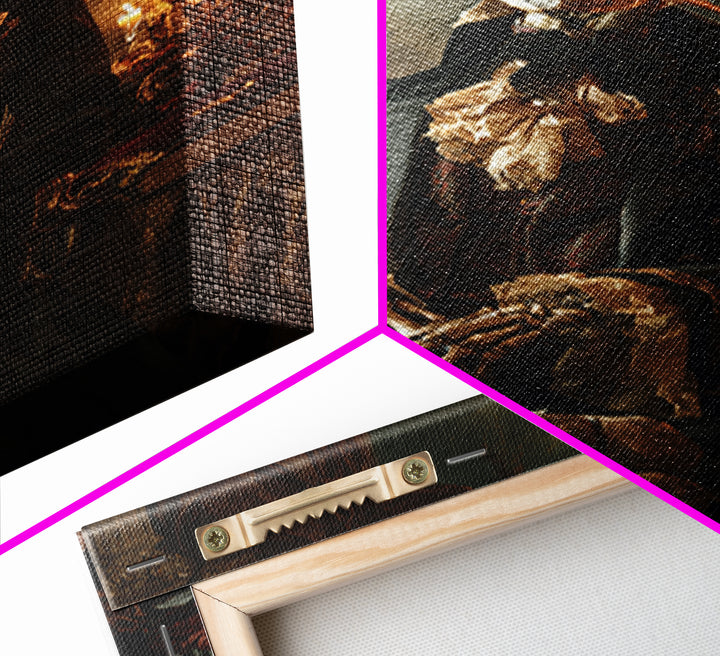 The Crypt Chamberlain, Victorian Skeleton Portrait, Vertical Canvas Print, Antique Style Decor, Gothic Wall Decor, Classic Monster Art