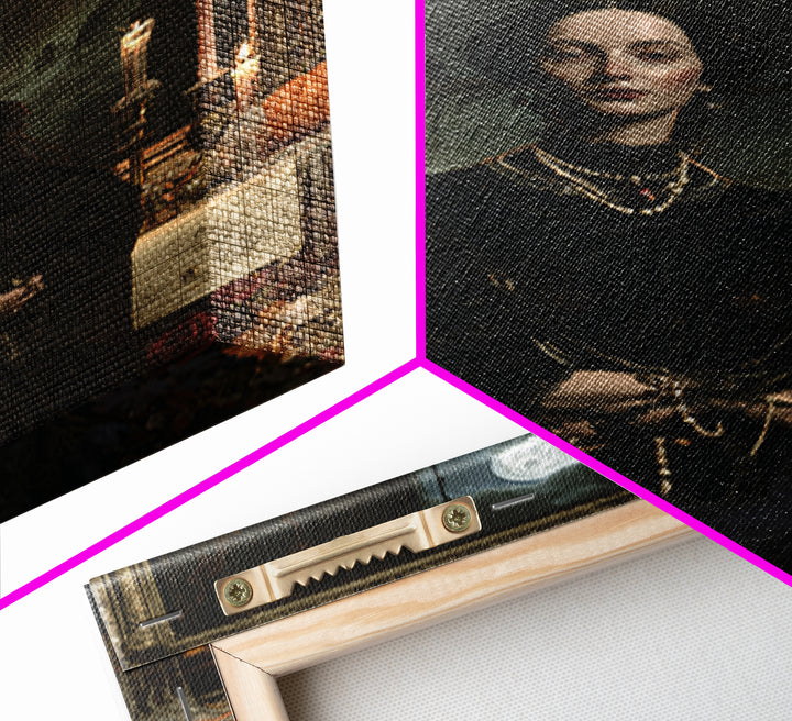 The Wax Museum Lady, Macabre Victorian Portrait, Vertical Canvas Print, Macabre Home Decor, Gothic Wall Decor, Classic Monster Art