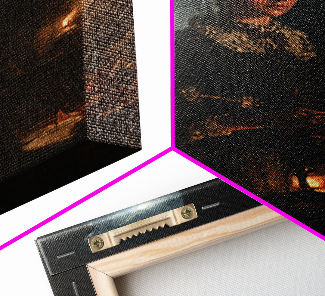 The Grave-Robber’s Daughter, Gothic Victorian Portrait, Vertical Canvas Print, Dark Academia Decor, Classic Monster Art