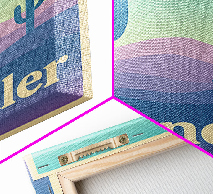 Chandler Travel Poster, Canvas Print, Pastel Retro Travel Art, Chandler Art Print, Mid Century Wall Art, Vintage City Poster, Art Print