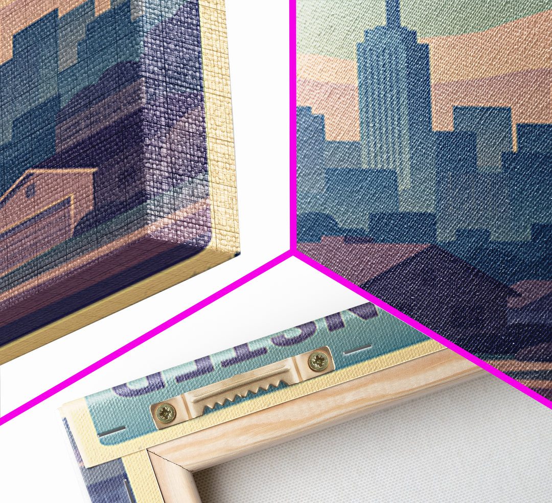 Westminster Colorado Travel Poster, Canvas Print, Vaporwave Cityscape Wall Art, Westminster Travel Art, Retro Travel Print, Travel Art