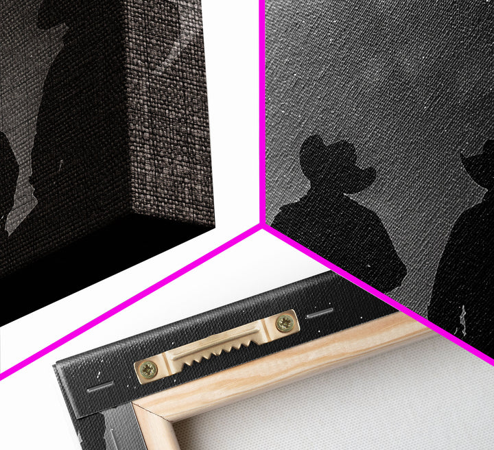 Cowboy Prints Framed Wall Art, Western Decor, Farmhouse Decor, Cowboy Photography, Gloss Metal Wall Art, Wood Framed Rustic Decor