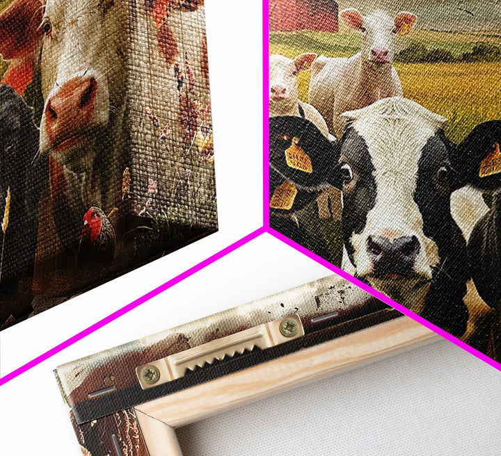 Cute Farmhouse Animal Print, Window Art, Wall Art, Home Decor, Wall Decor, Cute Farmhouse Kitsch Living Room Art