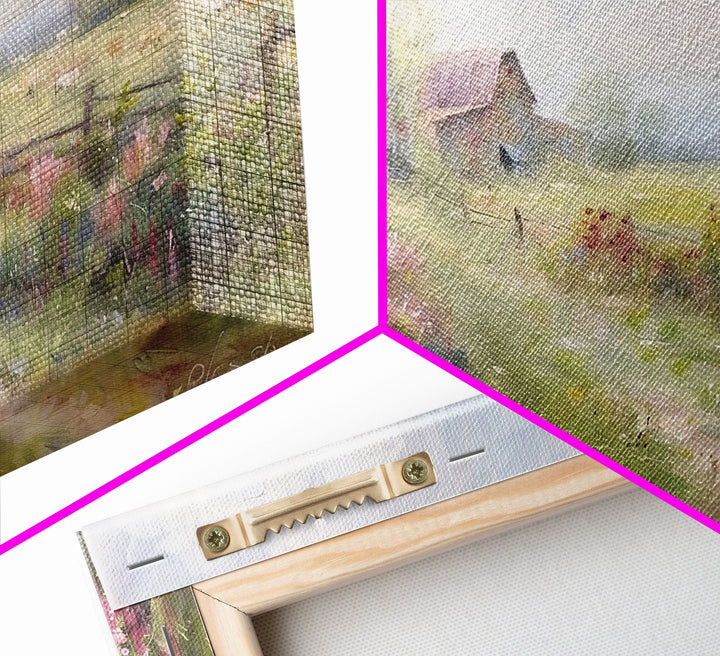 Rustic Farmhouse Decor, Horse Painting Framed Canvas Print, Lake House Decor, Cabin Decor, Interior Design, Farmhouse Home Decor