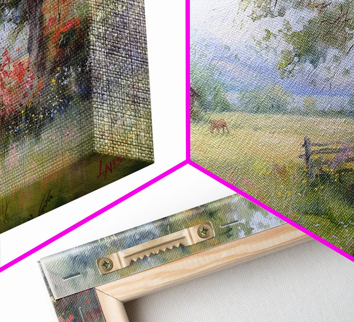 Primitive / Rustic Wall Art | Framed Canvas Print | Home Decor Gift | Housewarming Gift | Vintage Country Art | Minimalist Watercolor