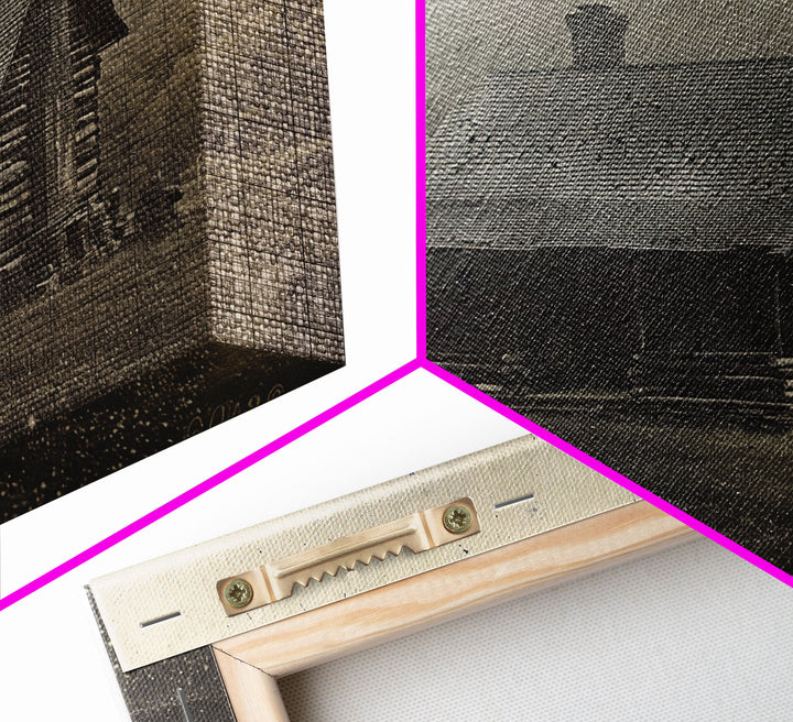 Cabin Wall Art Framed Canvas Print Or Metal Art Print, Pine Forest, Tin Type Photography Style Wall Art, Rustic Farmhouse / Western Decor