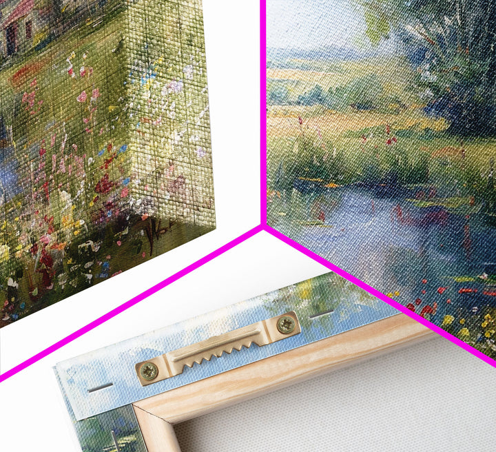 Cottagecore Farmhouse Print, Framed Wall Art, Wood Frame Art, Metal Print, Wall Art, Large Art, Landscape Painting, Country Decor